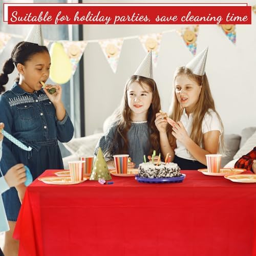 Oudain 68 Pack Disposable Tablecloths 54x72 Rectangle Waterproof for Parties