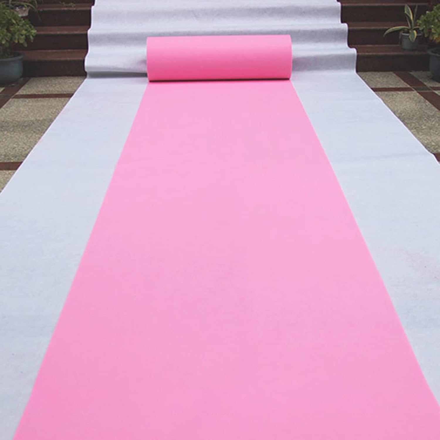 KAMPCO Wedding Aisle Runner Pink 2mm Polyester Carpet