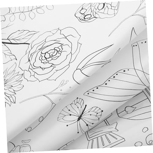 NUOBESTY Flower Fairy Themed Paper Tablecloth for Birthday Parties
