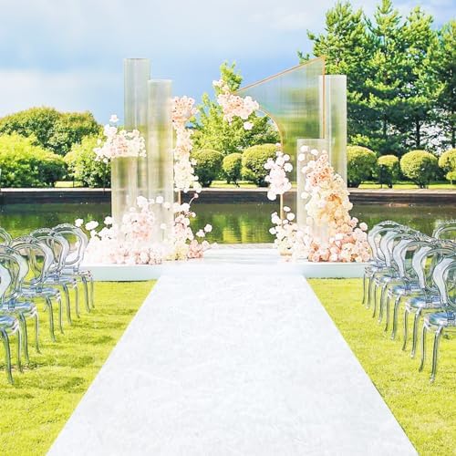 White Velvet Aisle Runner for Wedding 5FTx25FT