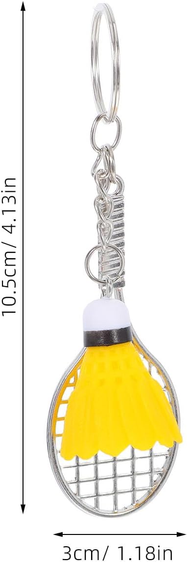 LOGOFUN 24pcs Mini Badminton Keychain Set