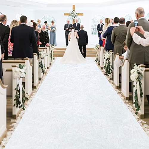 MODFUNS White Aisle Runner for Wedding Ceremony 5FTx15FT