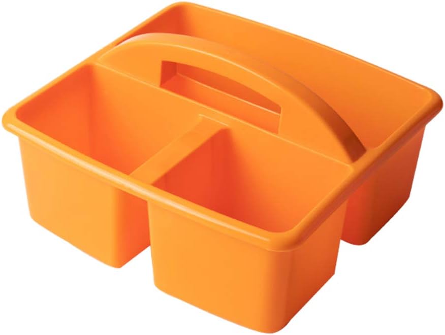 Portable 3 Compartment Storage Basket Bin Box with Handle