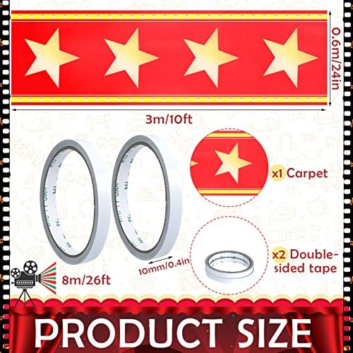 Movie Night Red Carpet Table Runner with LED Lights