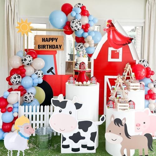Farm Animals Party Decorations 138Pcs Balloon Kit