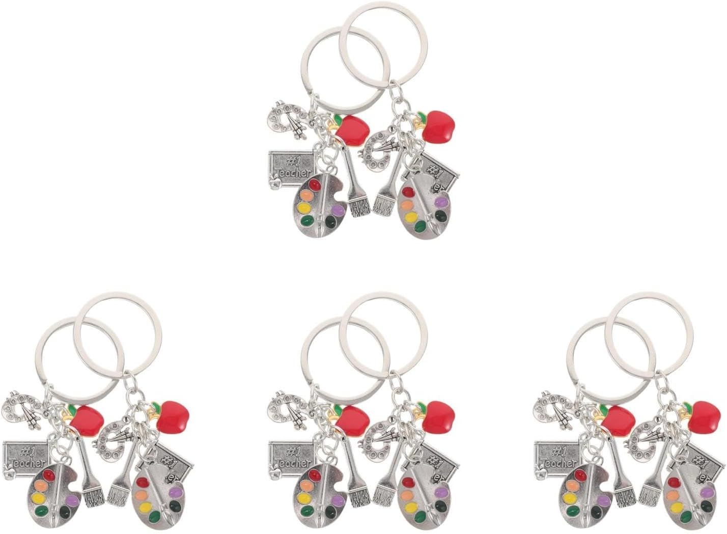 LOGOFUN 8PCS Artist Keychain Backpack Charm Set