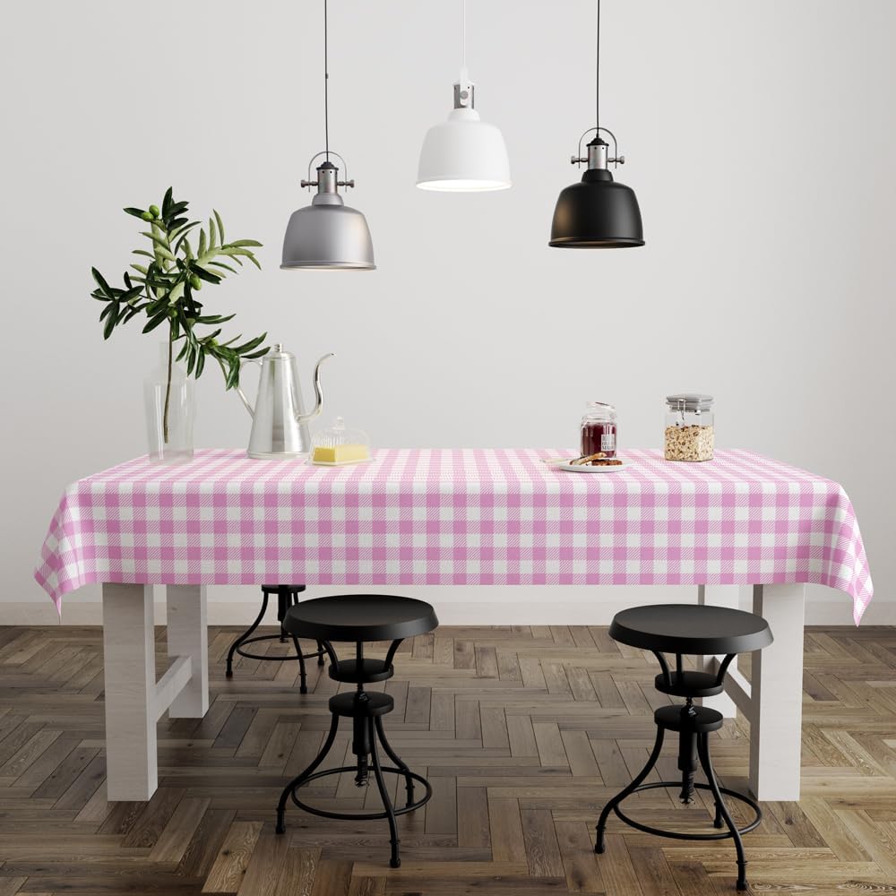 3 Pack Purple Gingham Tablecloths for Events
