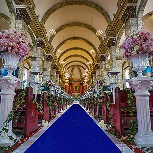 KAMPCO 2mm Blue Aisle Runner Carpet for Weddings and Events