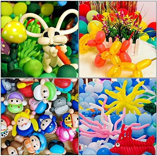 Silver Long Balloons 100pcs for Twisting Animals
