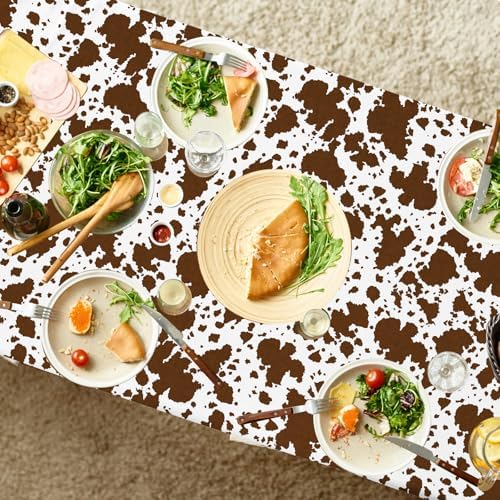 Western Highland Cow Baby Shower Tablecloth 2Pcs 51x866 Inches