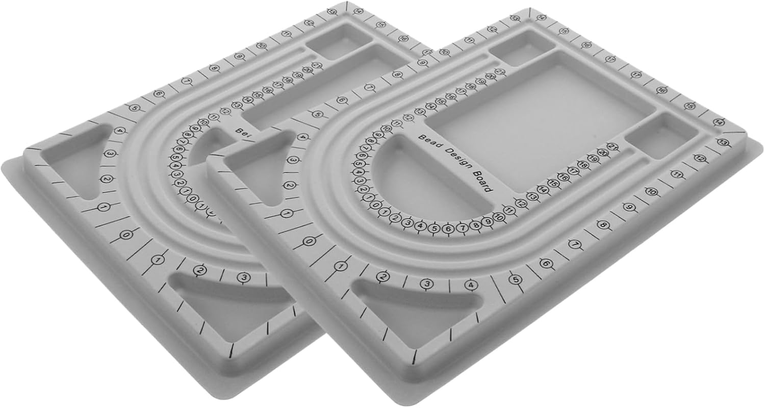 2pcs Bead Design Board for DIY Jewelry Making and Storage
