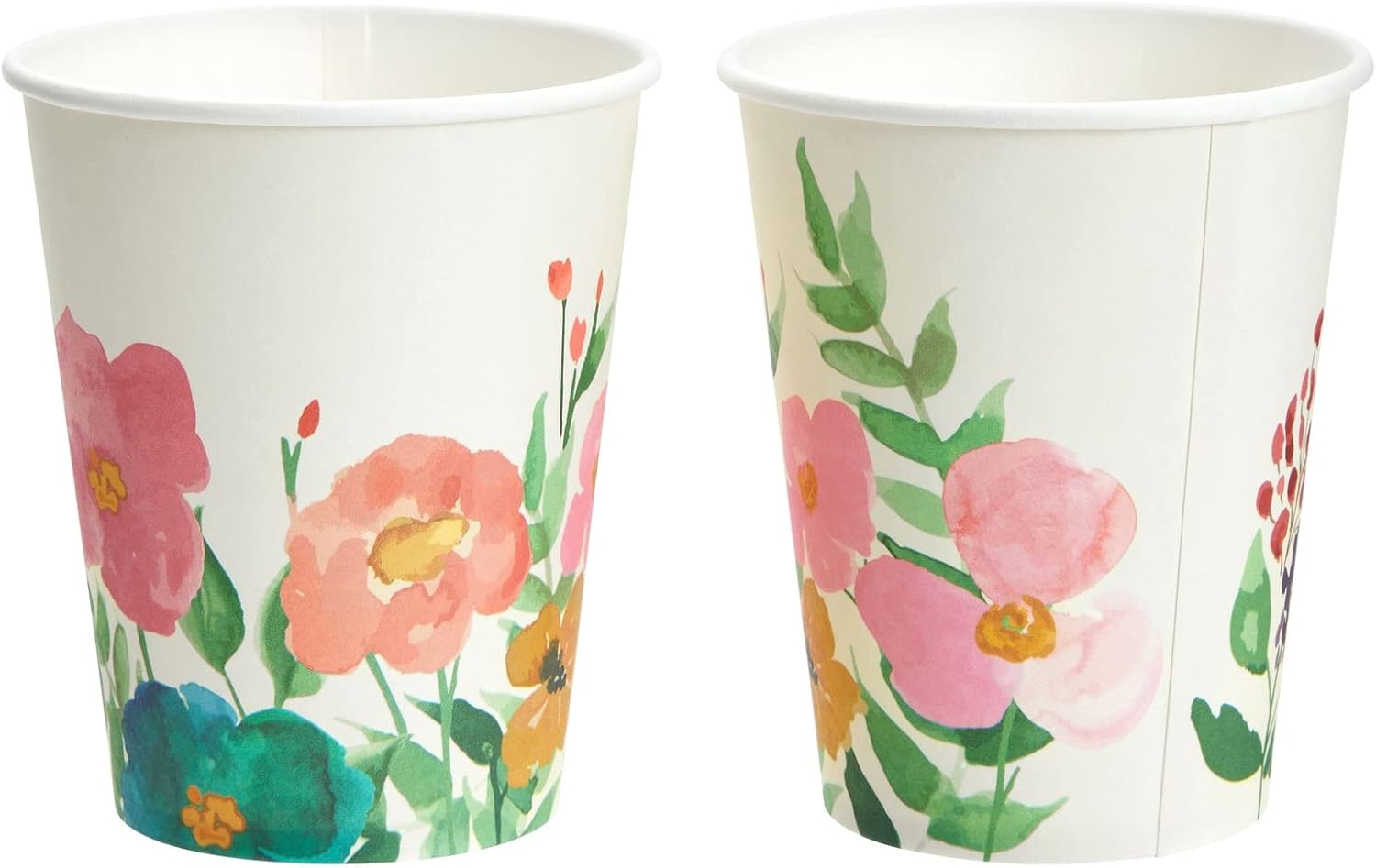 Juvale 144-Piece Floral Paper Plates Napkins Set