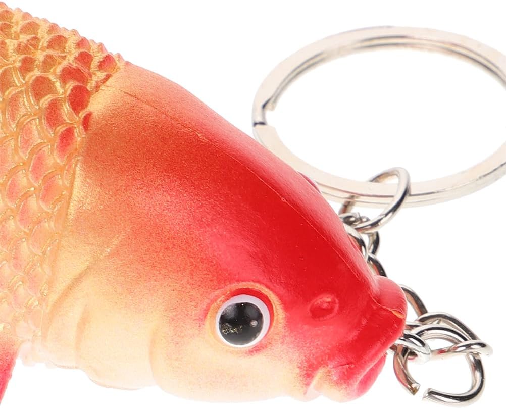 8pcs Summer Party Fish Keychain Cute Goldfish Keyring for Kids and Bags