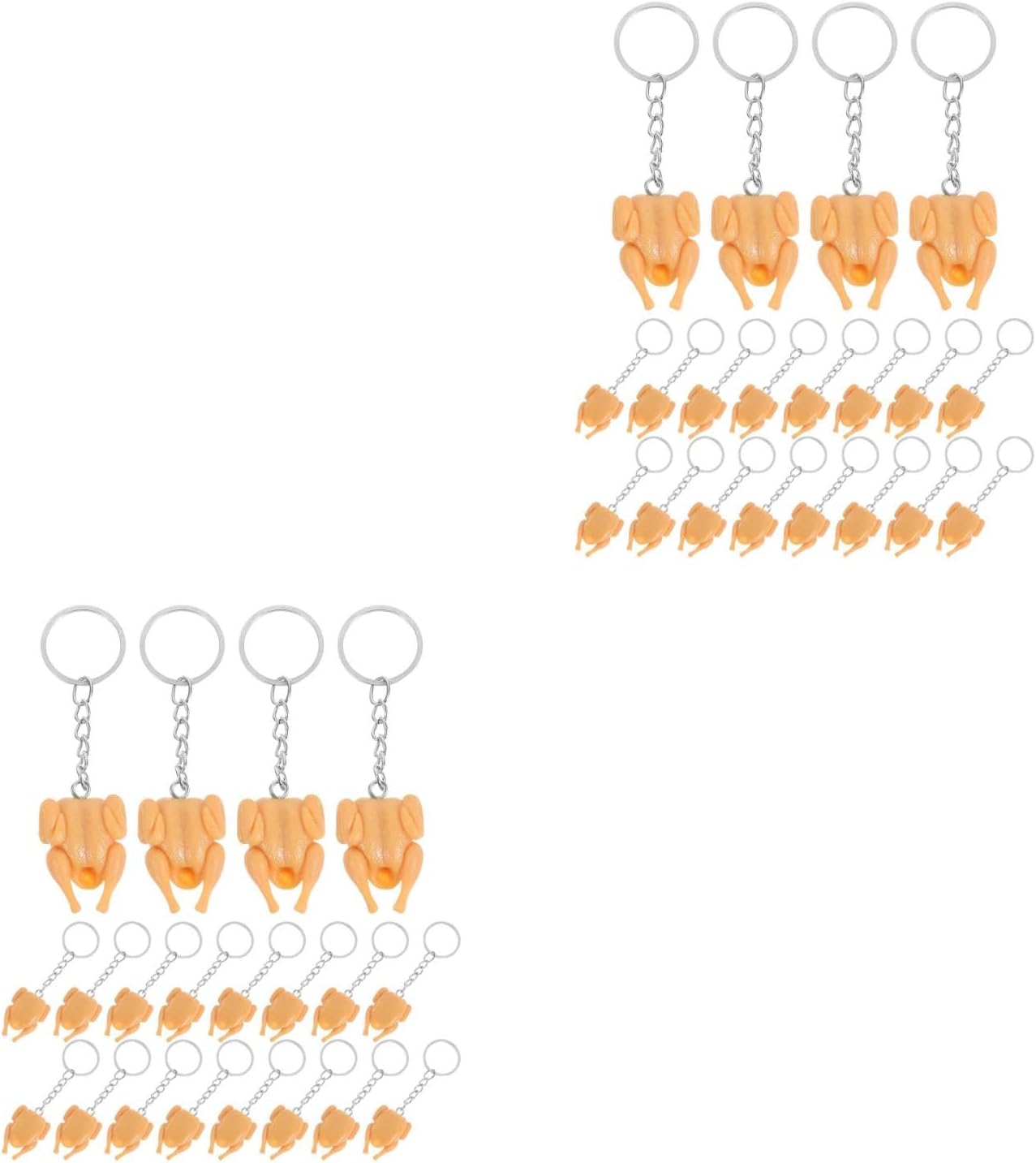 LOGOFUN 40PCS Mini Roast Chicken Keychain