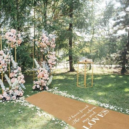 Tudomro 40 Inch x 50 Ft Natural Burlap Wedding Aisle Runner