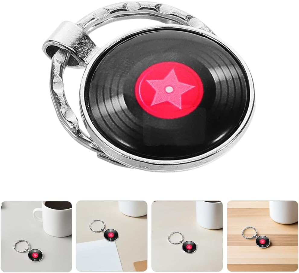 LOGOFUN 6PCS Retro Music Keychains for Bags Backpacks