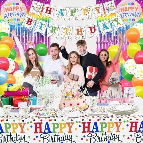 212 PCS Rainbow Party Decor Kit for 20 Guests