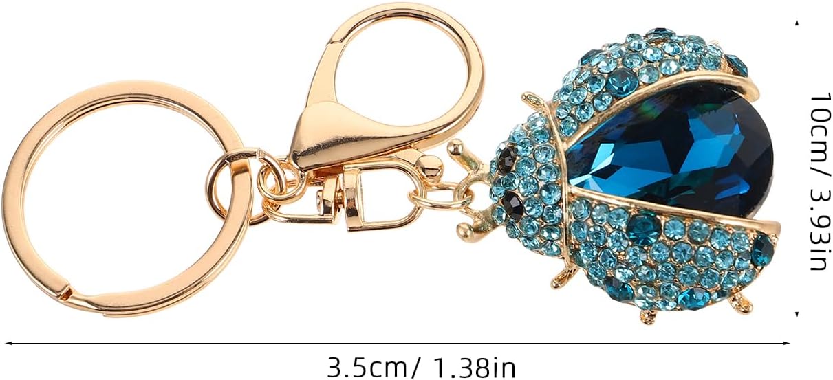 LOGOFUN 4PCS Ladybug Keychain Zinc Alloy Charm Pendant Gift