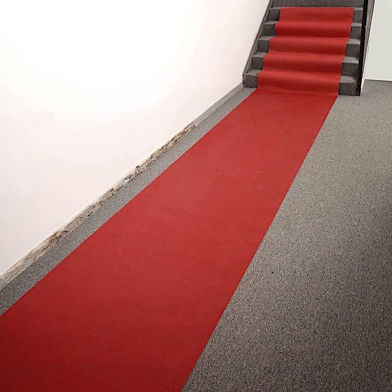 BalsaCircle 100 Feet Red Rayon Aisle Runner for Wedding Events