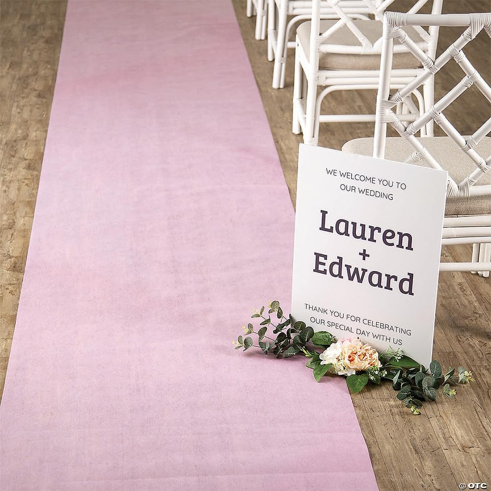 Blush Pink Wedding Aisle Runner 100 Feet Long