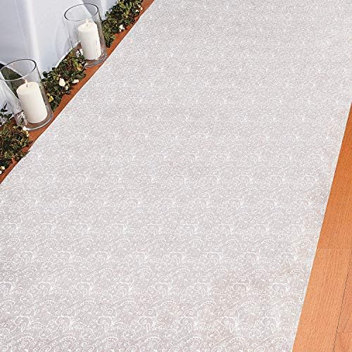 Fun Express Lace Print Wedding Aisle Runner - 1 Piece