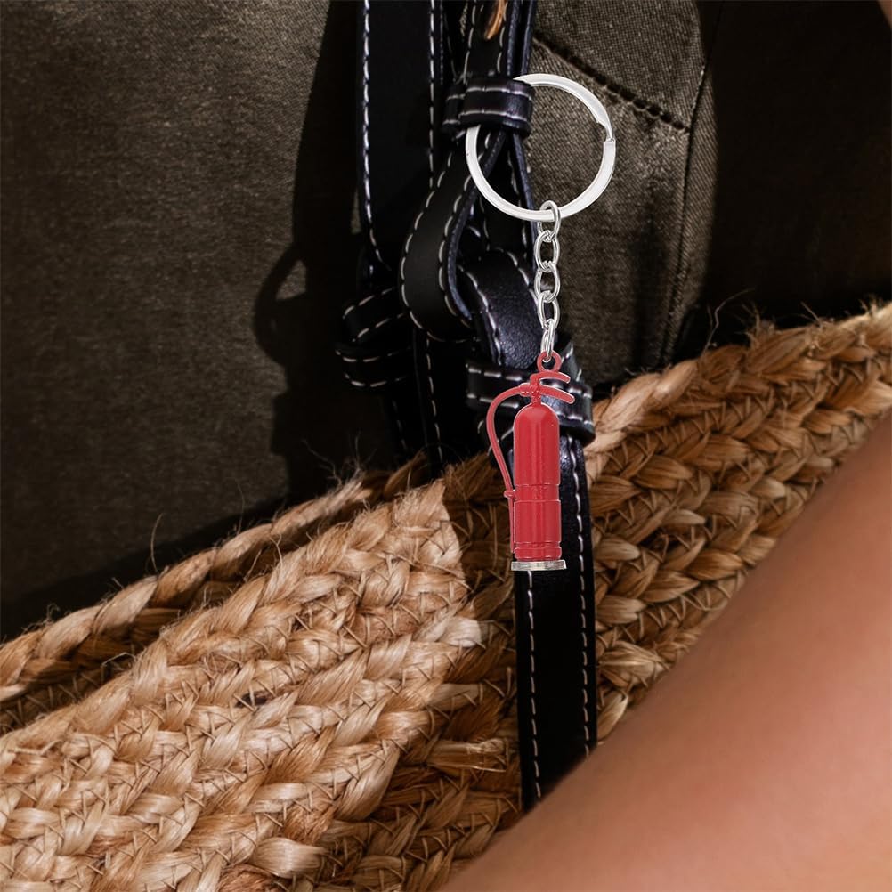LUOZZY 4pcs Firefighter Keychain Decor