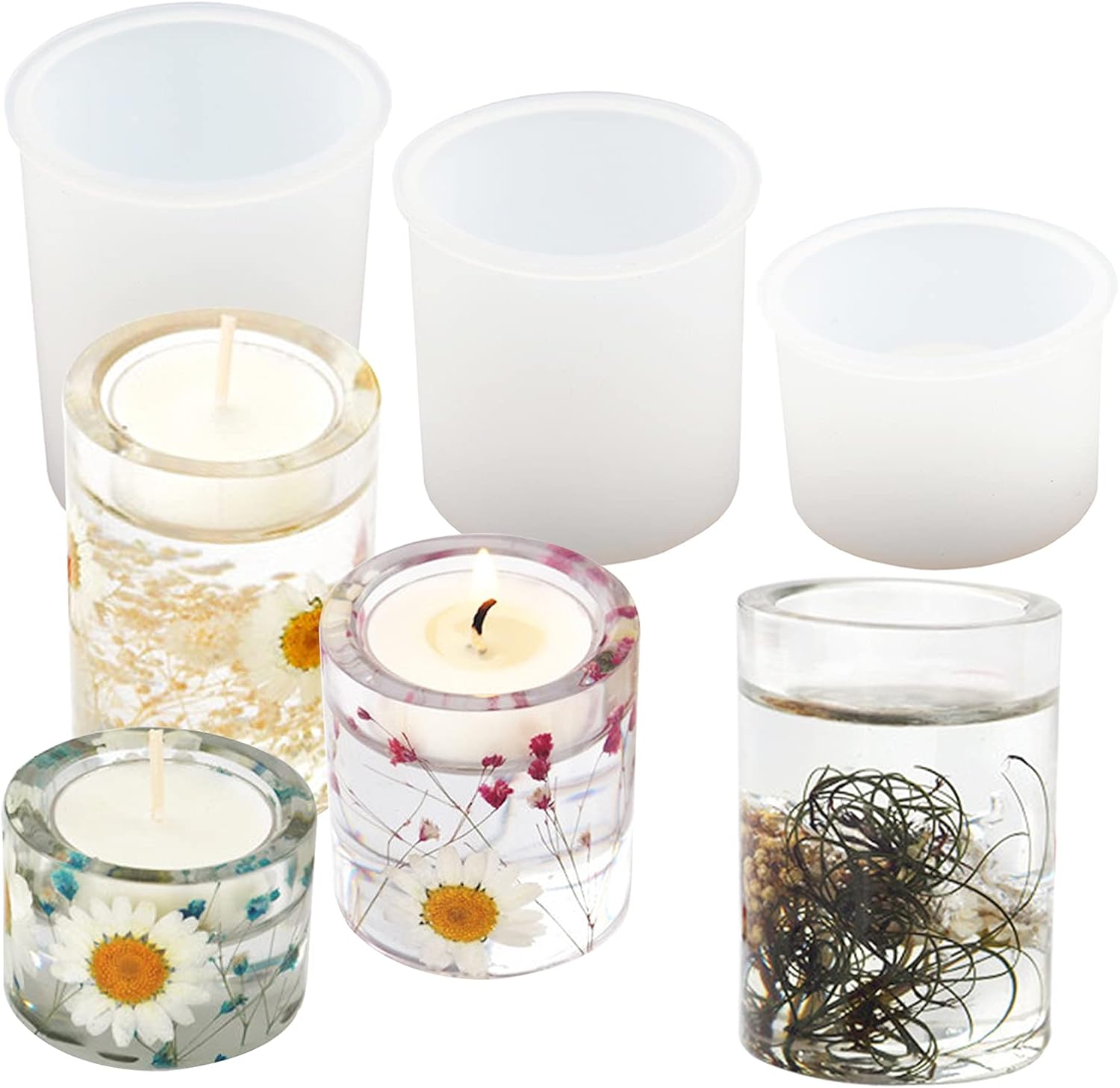 3PCS Tealight Holder Molds for DIY Resin Crafts