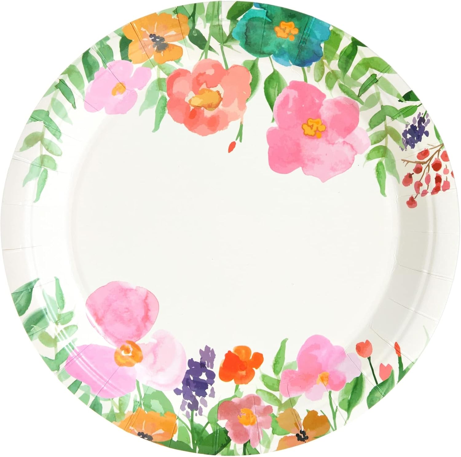 Juvale 144-Piece Floral Paper Plates Napkins Set