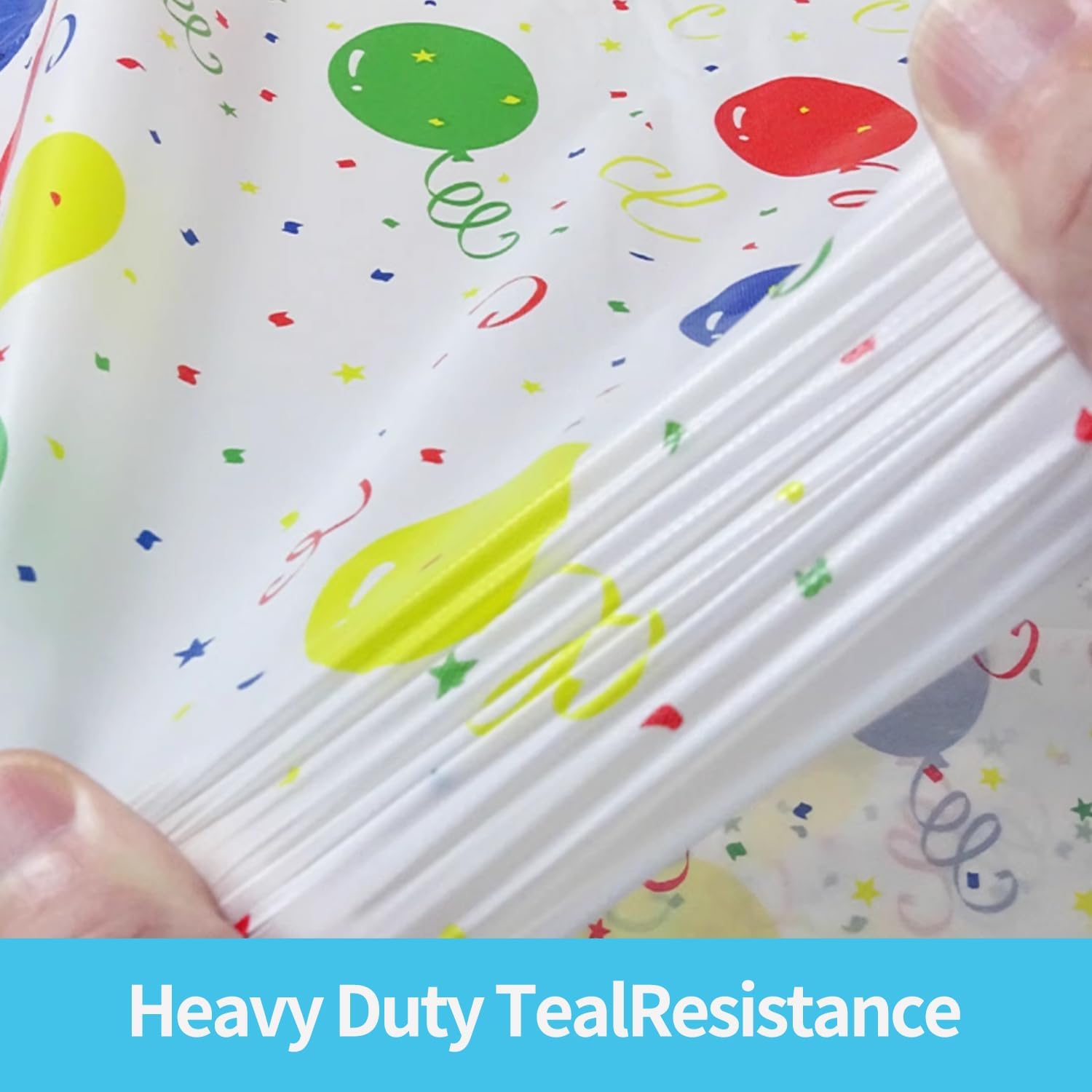 10 Pcs Balloon Pattern Plastic Tablecloth 54x72