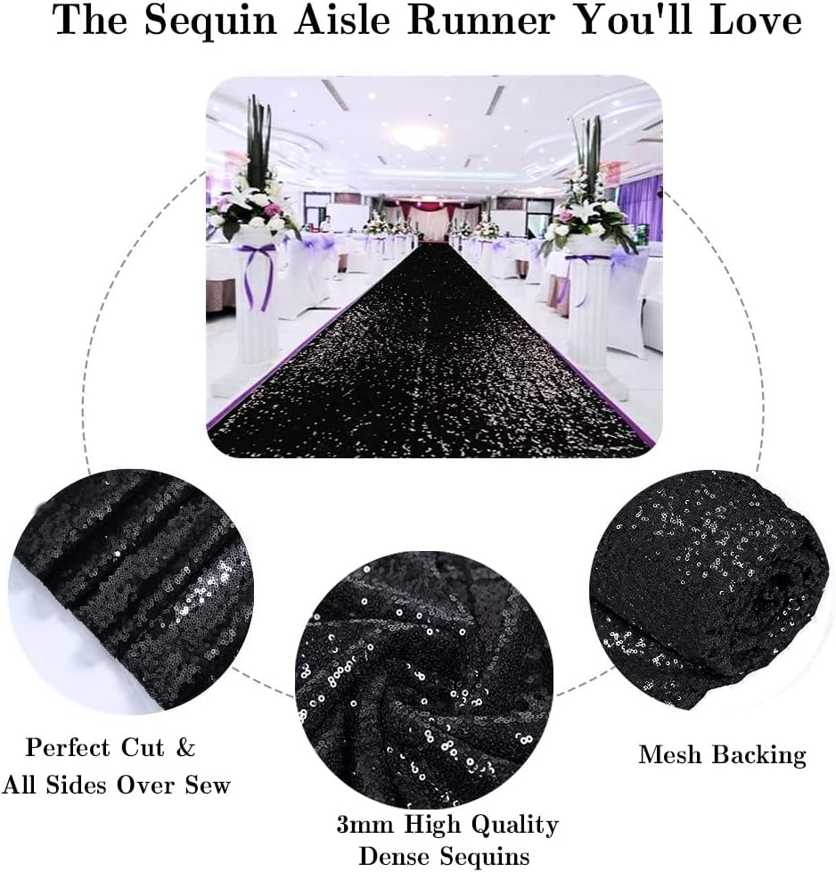 Partisout Sequin Aisle Runner Wedding Carpet