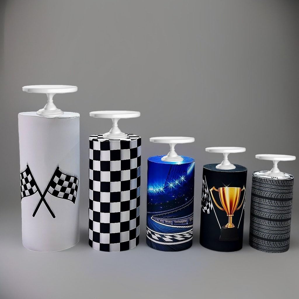 5 Piece Stretch Cylinder Covers for Birthday Decor