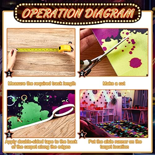 Fabbay Glow in the Dark Neon Carpet Runner 10ft