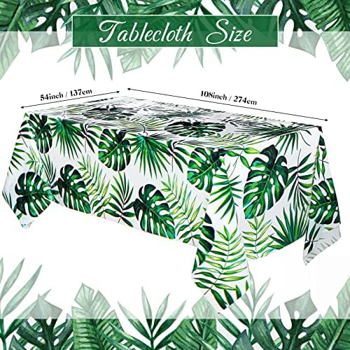 Mixweer 6 Pcs Hawaiian Luau Tablecloths for Party Decoration