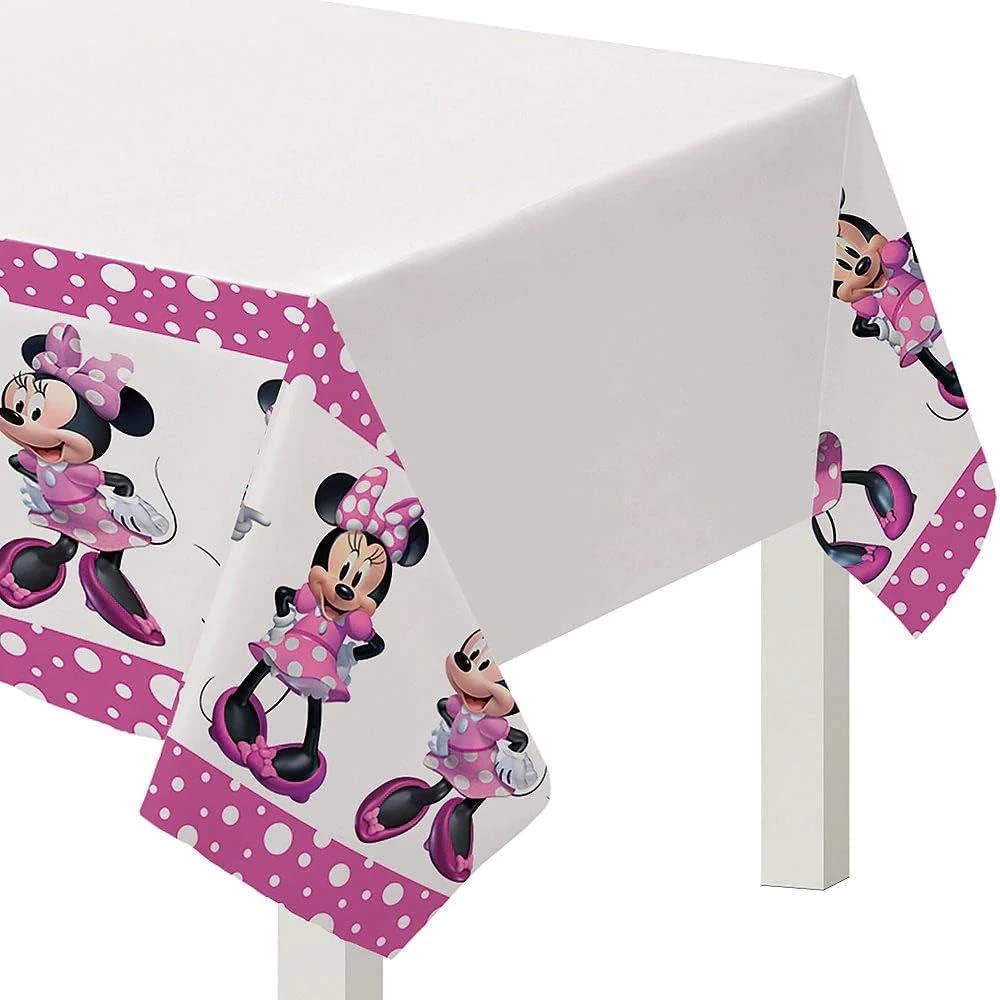 Minnie Mouse Forever Table Cover 54x96 Pink White