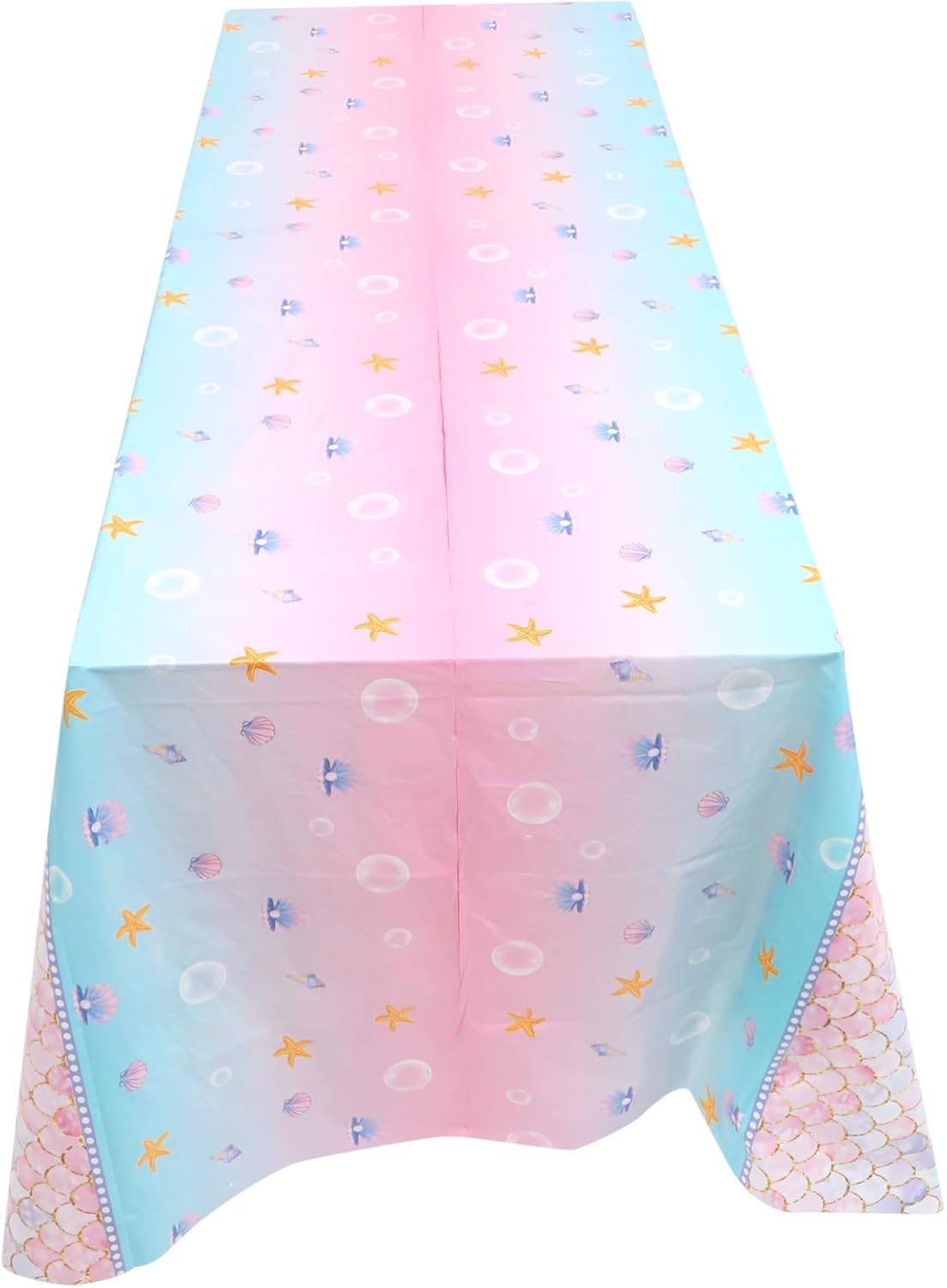 ULDIGI Disposable Mermaid Tablecloth for Birthday Parties