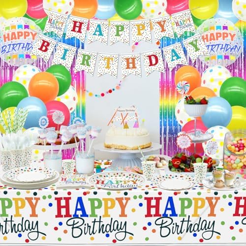 212 PCS Rainbow Party Decor Kit for 20 Guests
