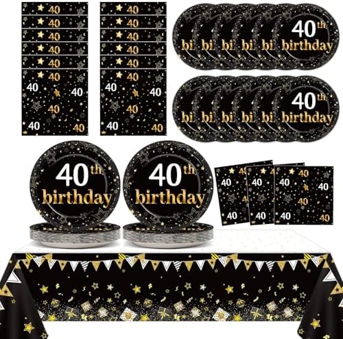 40th Birthday Party Decorations Set for 24 Guests