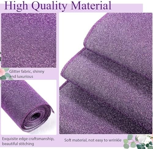Shihanee Purple Glitter Aisle Runner 2x15ft