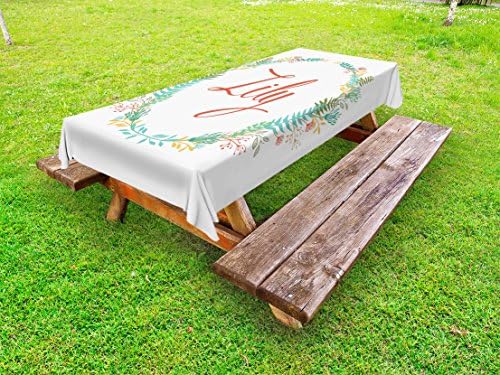 Ambesonne Lily Outdoor Tablecloth 58x84 Multicolor