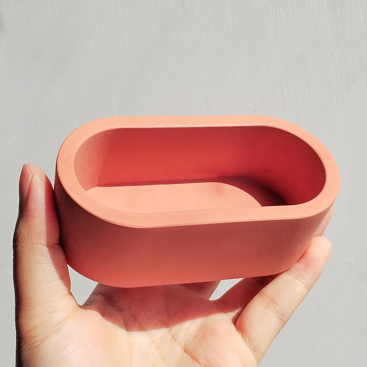 Wehous 2PCS Oval Silicone Candle Holder Mold
