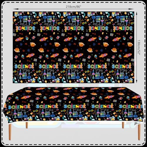 4 Pack Science Party Decorations Table Covers 54x86 Inch