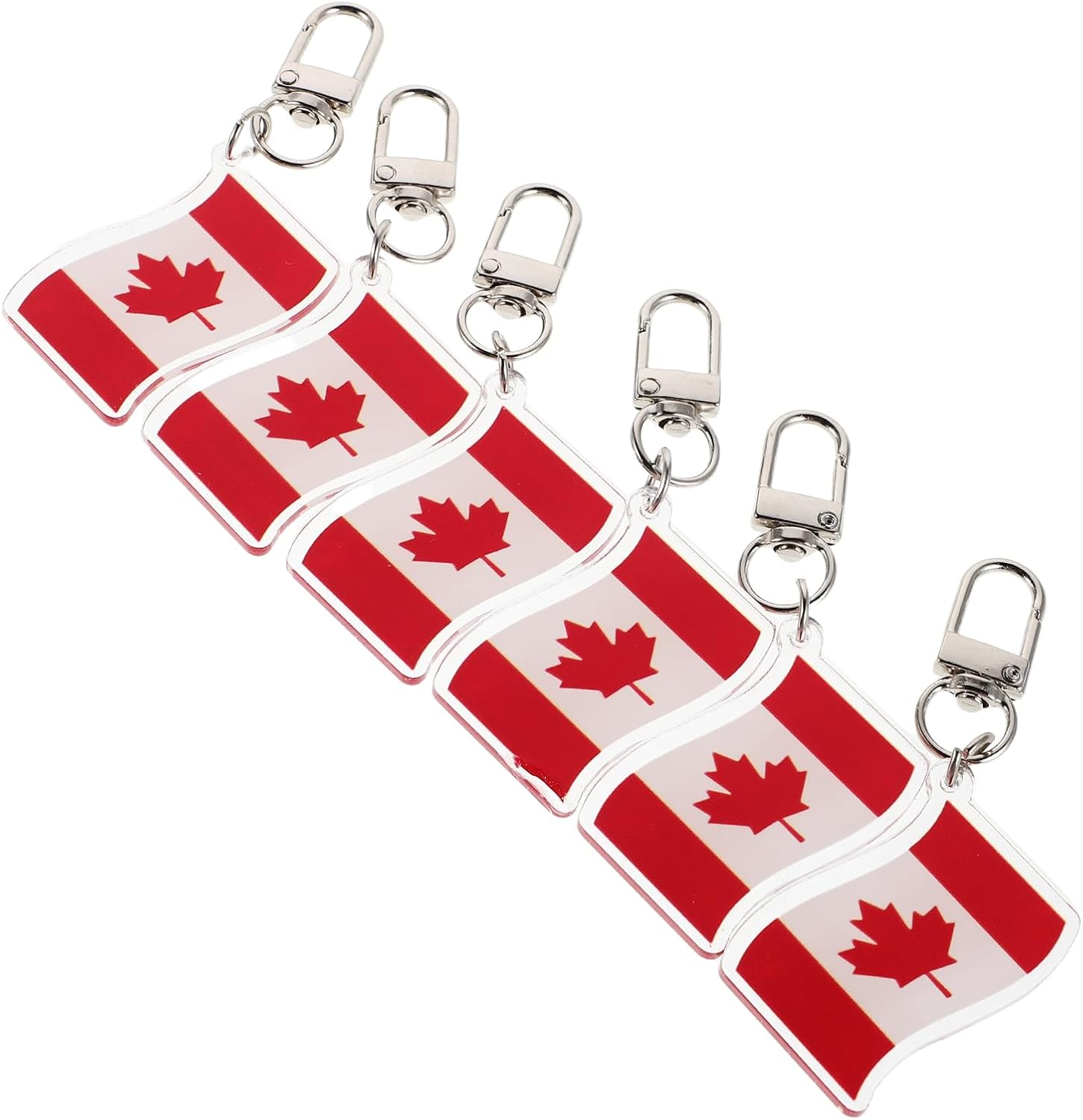 18pcs Canada Flag Keychain Souvenirs for Travelers and Collectors