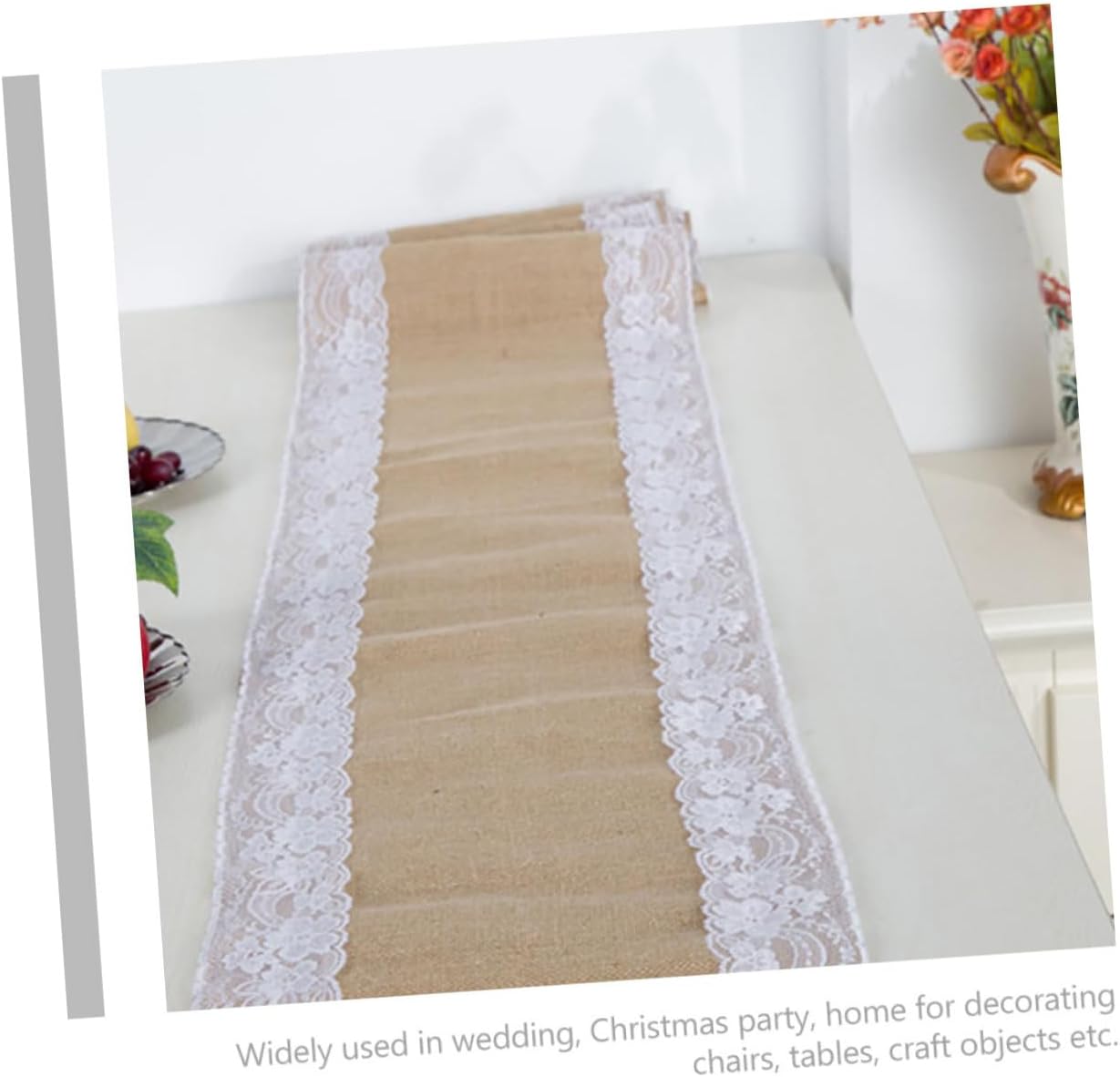 Zerodeko Rustic Lace Table Runner for Home and Parties