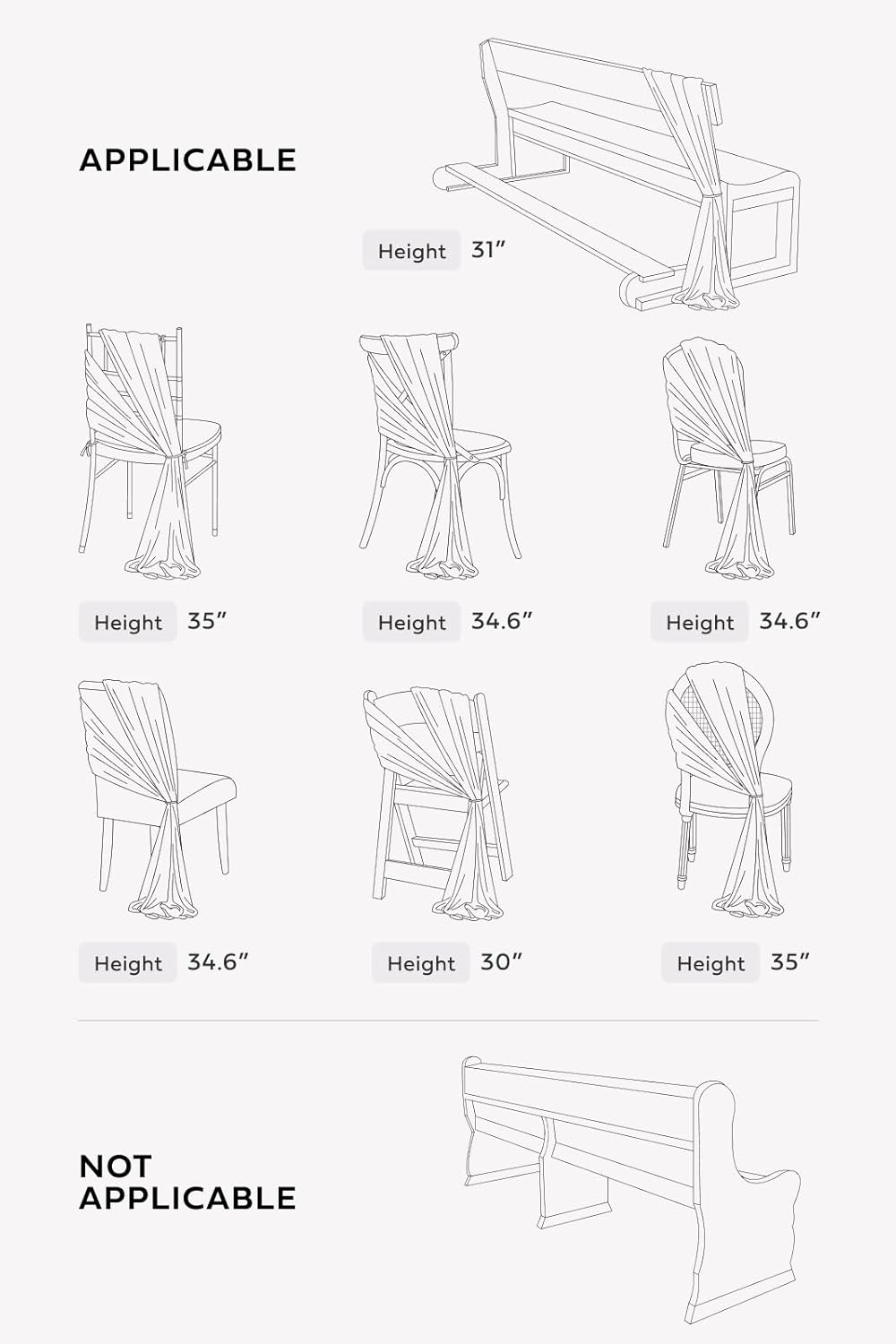 Lings Moment Burnt Orange Aisle Draping Fabric Sashes Chair Cover