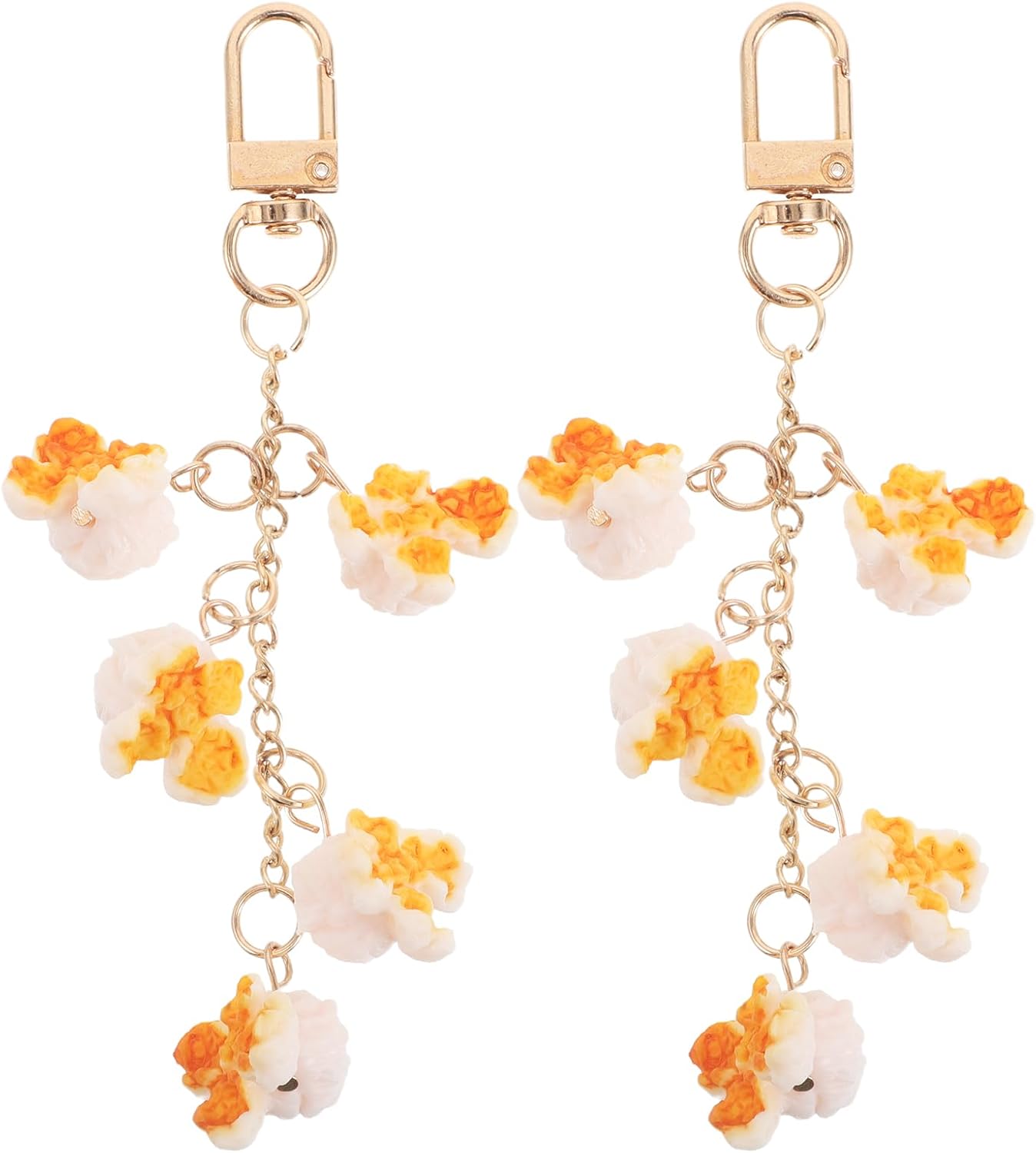 TIKTOLA 2pcs Realistic Fake Popcorn Keychain
