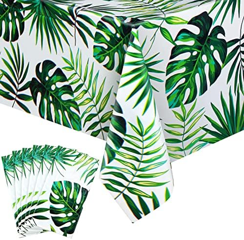 Mixweer 6 Pcs Hawaiian Luau Tablecloths for Party Decoration