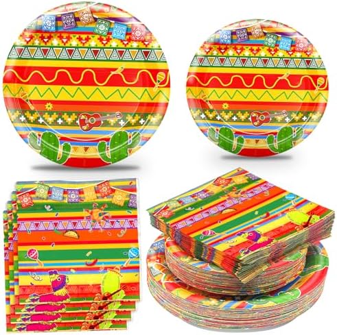 108 Pcs Mexican Fiesta Decorations for 36 Guests