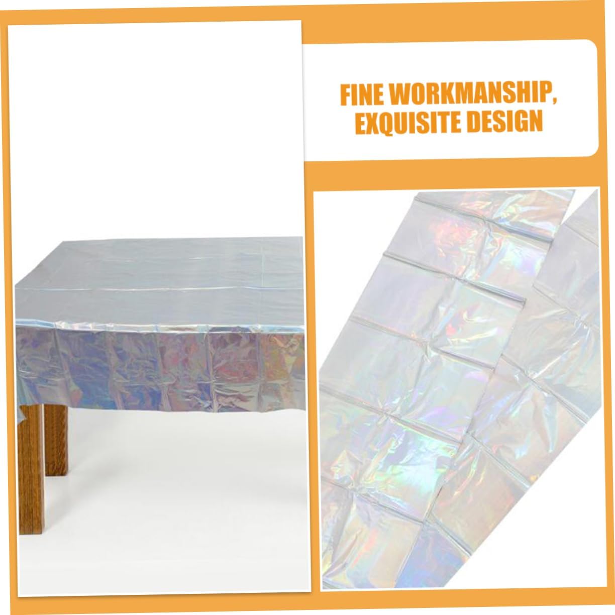 Healifty Rainbow Party Tablecloths 2pcs Multi-Functional