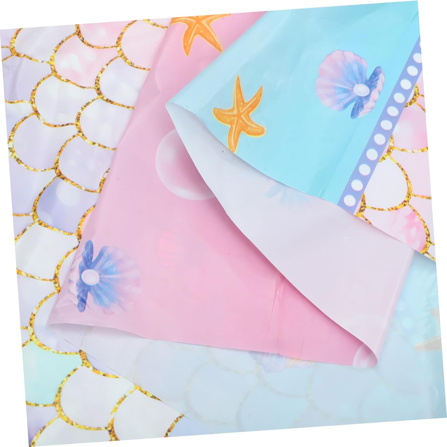 Unomor Mermaid Themed Birthday Tablecloth for Boys and Girls