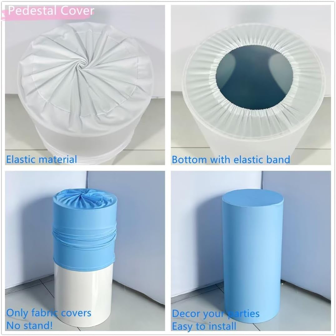 Light Pastel Pink Cylinder Spandex Cover for Party Decorations
